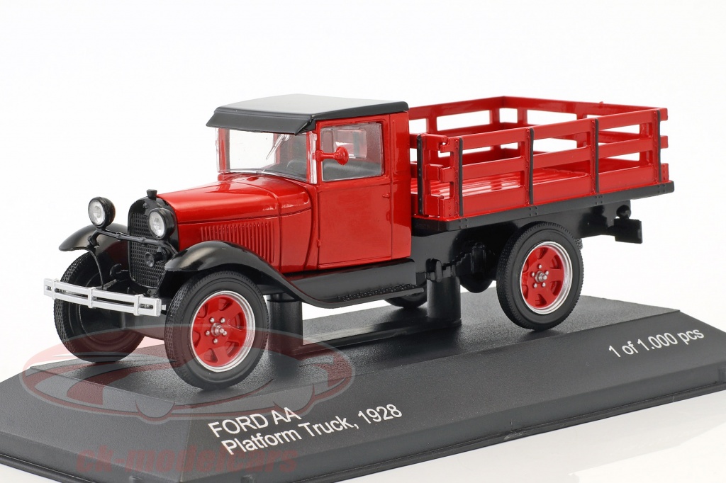 Ford AA Platform Truck ano de construção 1928 vermelho 1:43 WhiteBox