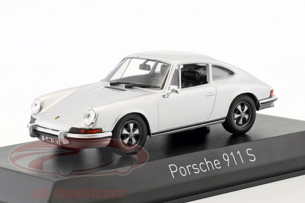 Porsche 911 S 2.4 année de construction 1973  argent 1:43 Norev