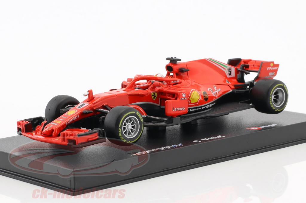 Sebastian Vettel Ferrari SF71H #5 式 1 2018 とともに ドライバ フィギュア 1:43 Bburago