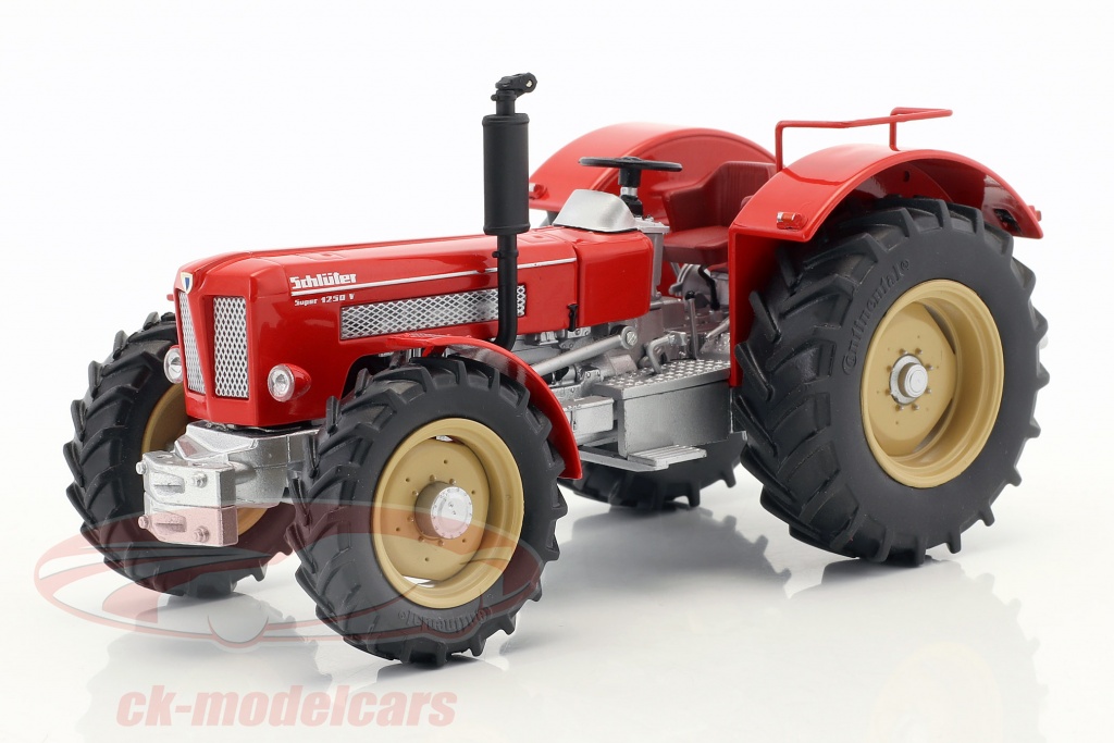 Schlüter Super 1250 V tractor Bouwjaar 1968 - 1973 rood / zilver 1:32 Weise-Toys