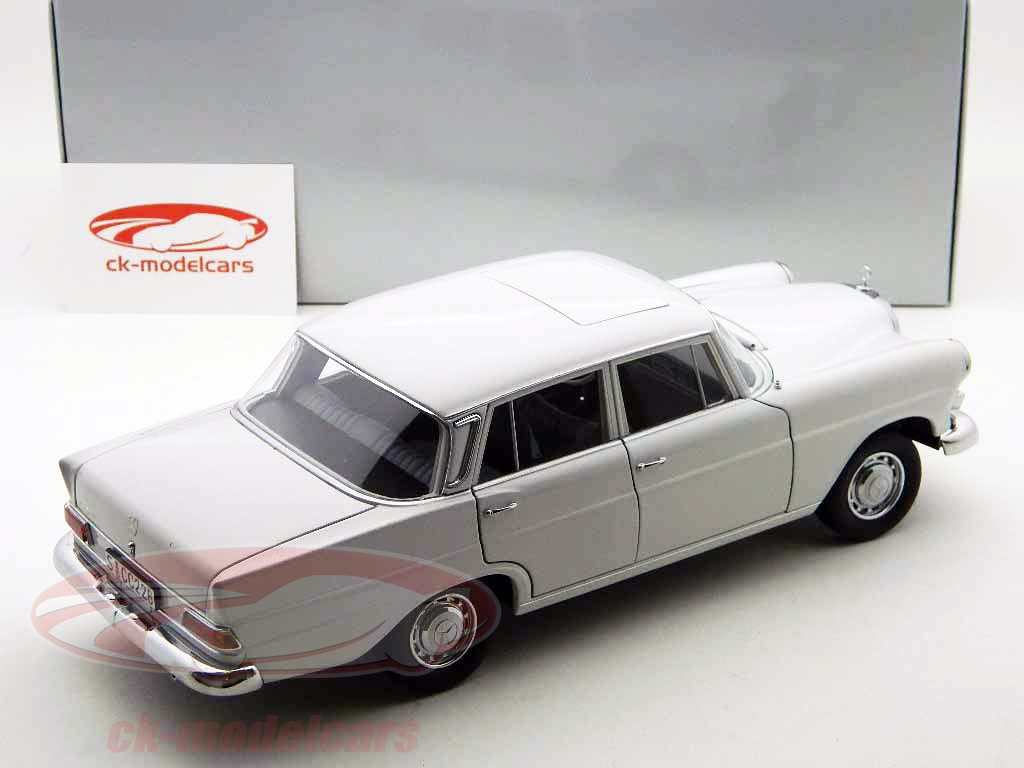 1:18 MERCEDES-BENZ 220 S W111 Rouge Moyen Ivoire Clair NOREV Dealer EUR