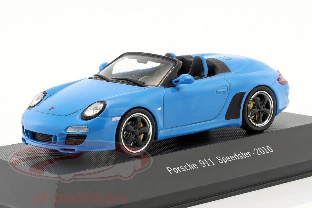 Porsche 911 (997) Speedster Bouwjaar 2010 blauw 1:43 Atlas