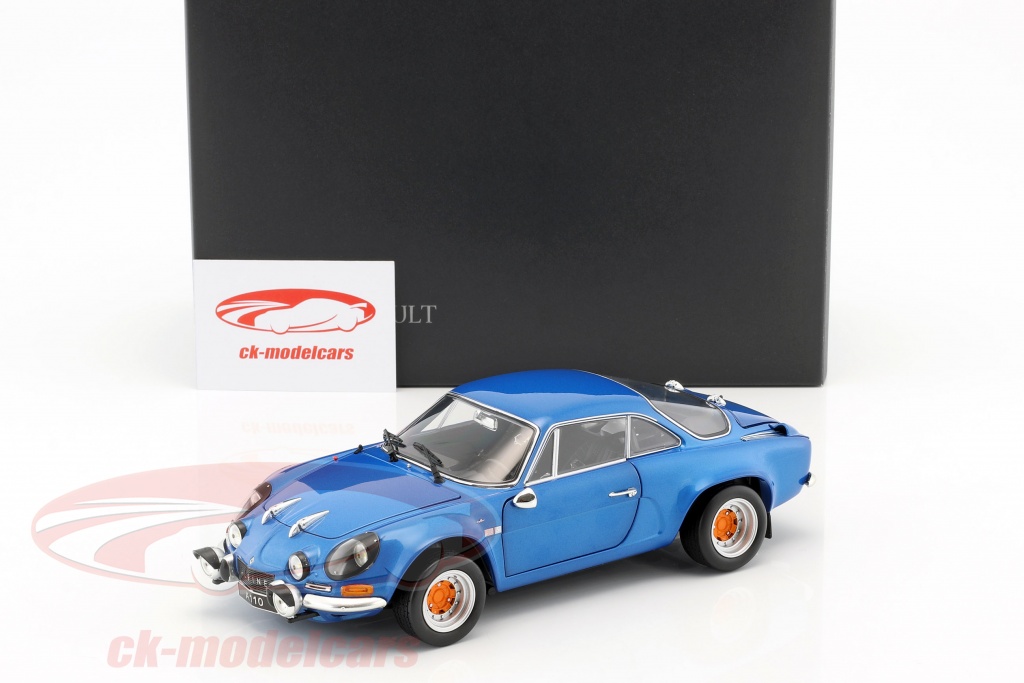 Diecast model cars Alpine A110 1/18 Norev Renault Legende metallic blue 2018 - A