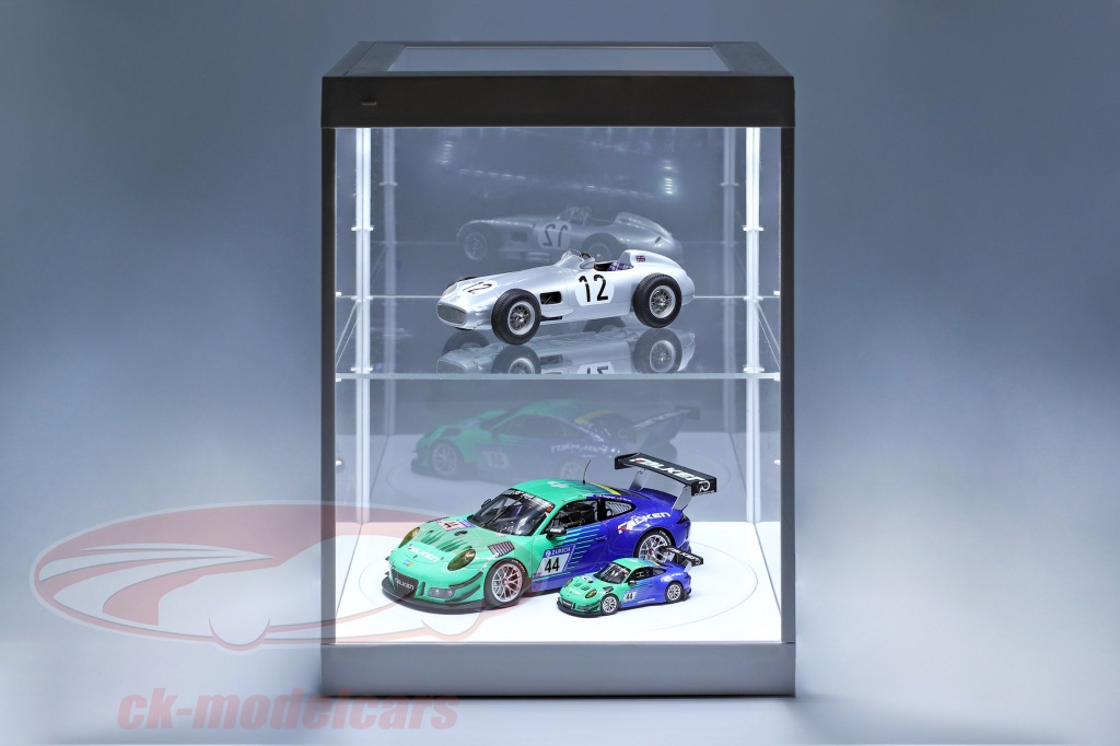 Einzelvitrine mit LED-Beleuchtung und Drehteller für ...