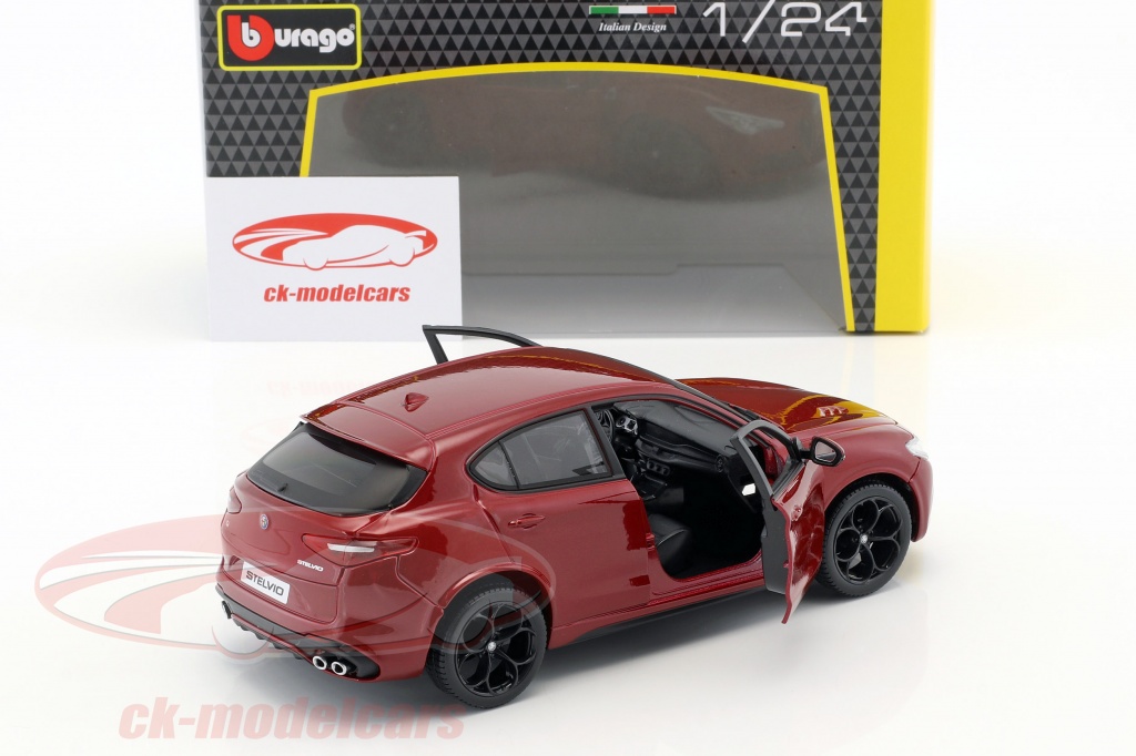 Modellino Bburago Alfa Romeo Stelvio 1:24 - Colore Rosso, Altamente Dettagliato - Foto 9