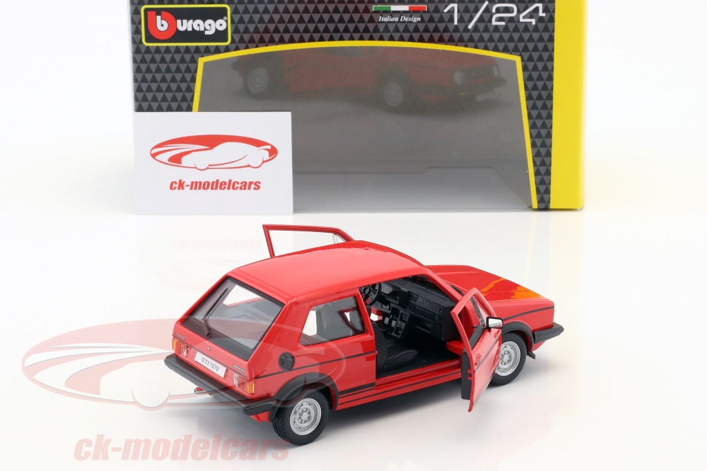 Voiture Miniature Bburago 1/24 - Golf GTI MK1 1979 - Portes Ouvrantes - Cadeau Enfant 3 Ans Et Plus - Couleur Aléatoire