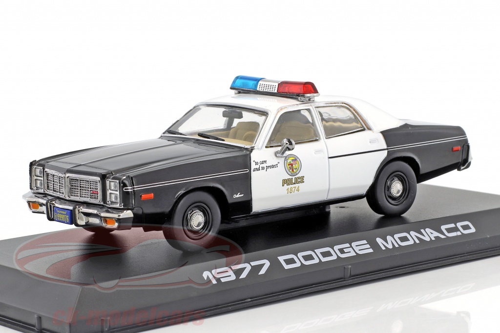 Dodge Monaco Metropolitan Police year 1977 Movie Terminator (1984) black / white 1:43 Greenlight