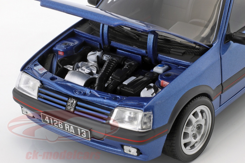Interieur 205 Gti Bleu Miami Peugeot 205 Gti 1 9 Blue Metallic 1992 1 18 Norev 184856 Toys