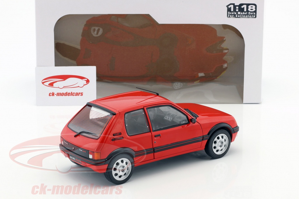 Modellino Auto Peugeot 205 GTI MK1 Solido - Scala 1:18, Con Porte Apribili, Da Collezione