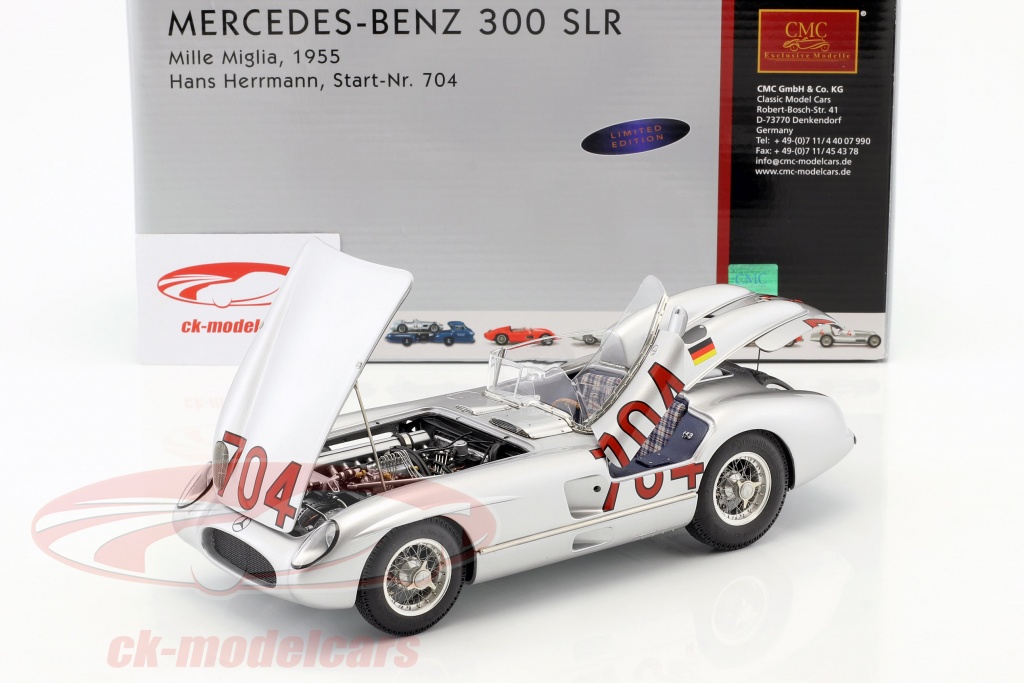 MERCEDES-BENZ 300 SLR Mille Miglia 1955 Herrmann / Eger Spark 1:43 S5892 EUR 61,46 - FR