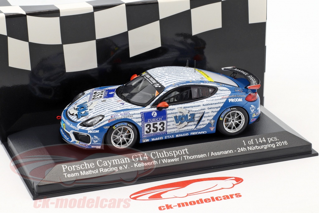 Porsche Cayman GT4 Clubsport No.353 24h Nürburgring 2016 (W. Assmann