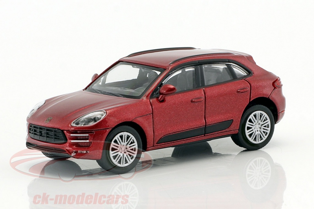Porsche Macan Turbo Baujahr 2013 rot metallic 1:87 Minichamps