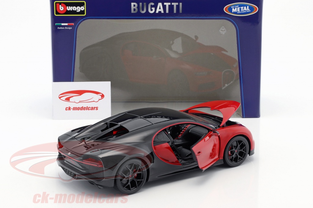 Bugatti chiron rouge voiture miniature Bburago 1/18