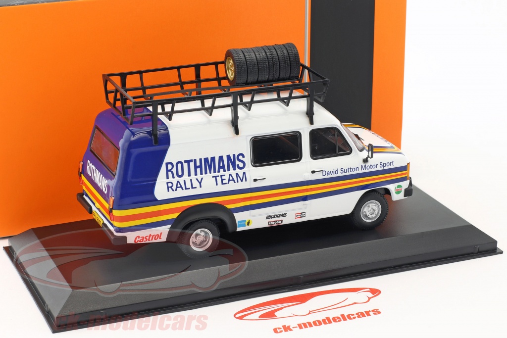 Ixo 1:43 Ford Transit MK II año de construcción Rallye Assistance R.E.D