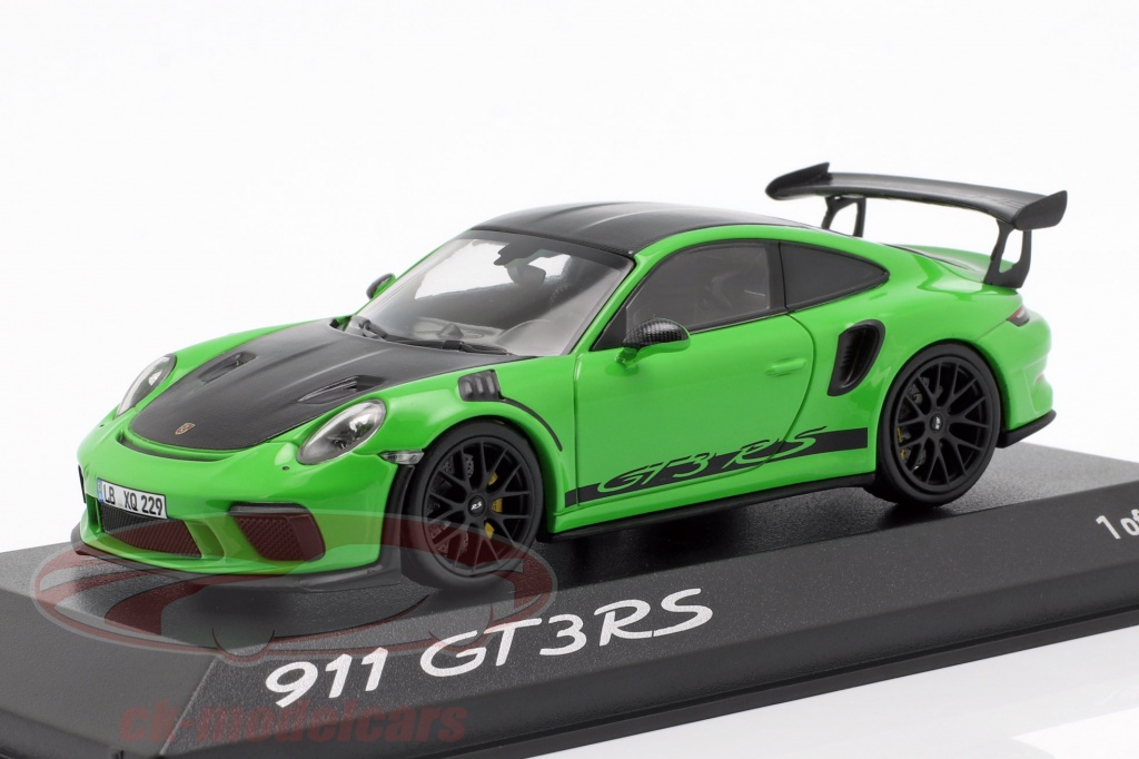 Porsche 911 (991) GT3 RS Weissach пакет 2018 ящерица зеленый 1:43 Minichamps