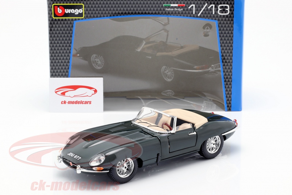 KK 1/18 ジャガー Eタイプ スパイダー クローズド 1961 グリーン