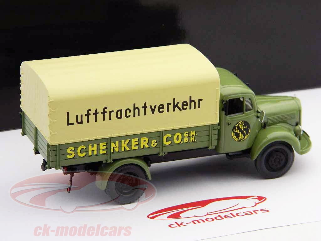 Mercedes Benz L3500 LKW Grün 1950 Schuco 1/18 | Modell-Auto-Shop
