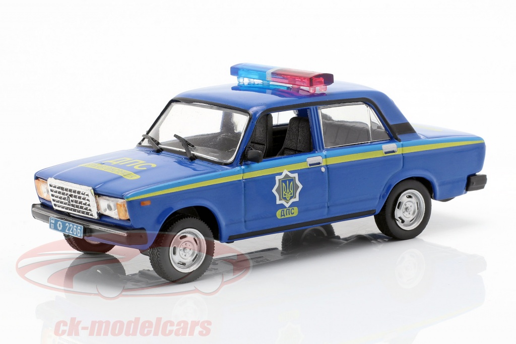 VAZ 2107 policía azul en ampolla 1:43 Altaya