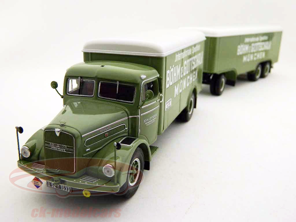 Minichamps 1:43 MAN F8 Kofferzug Böhm und Gottschalk 499070840