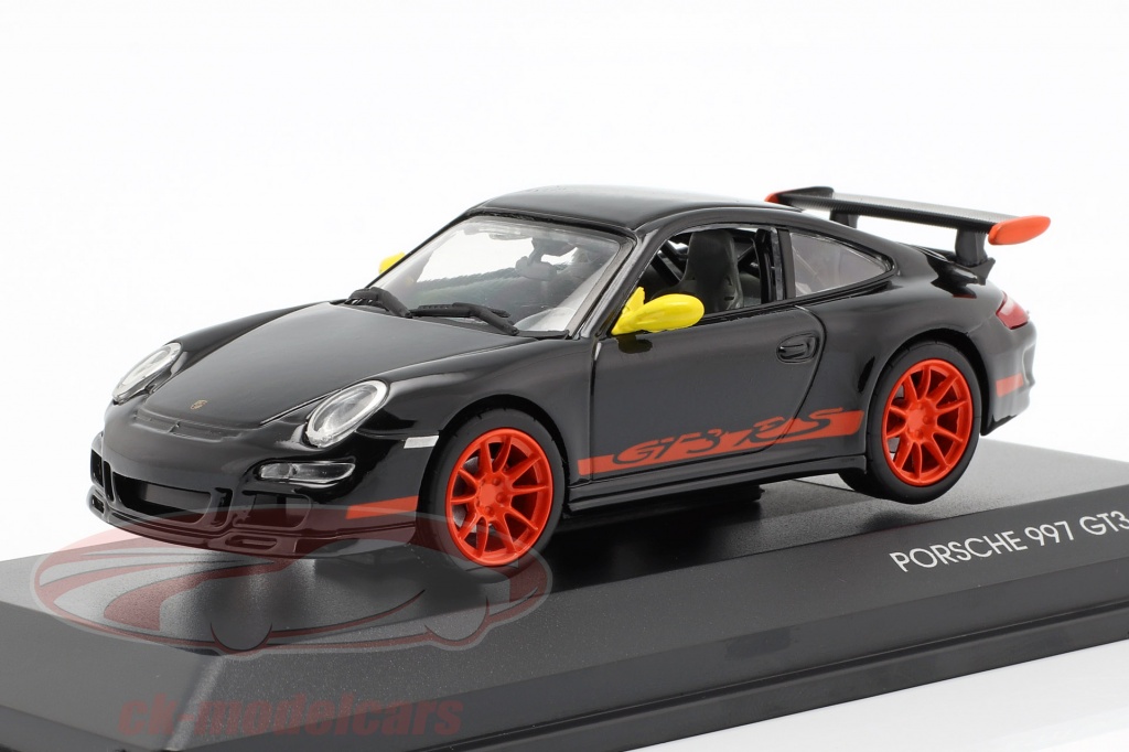 Porsche 911 (997) GT3 RS Year 2007 black / orange 1:43 Lucky Diecast