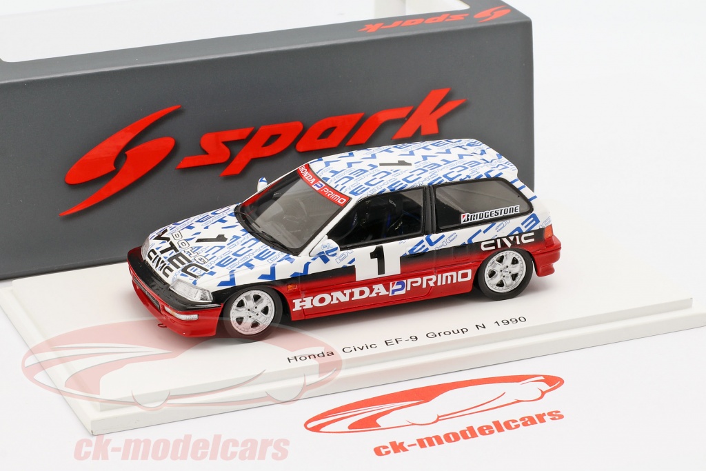 SPARK-MODEL S5463 Scale 1/43 | HONDA CIVIC EF9 N 14 2nd DIV 3 JTC RD4 SENDAI HI-LAND 1991 A