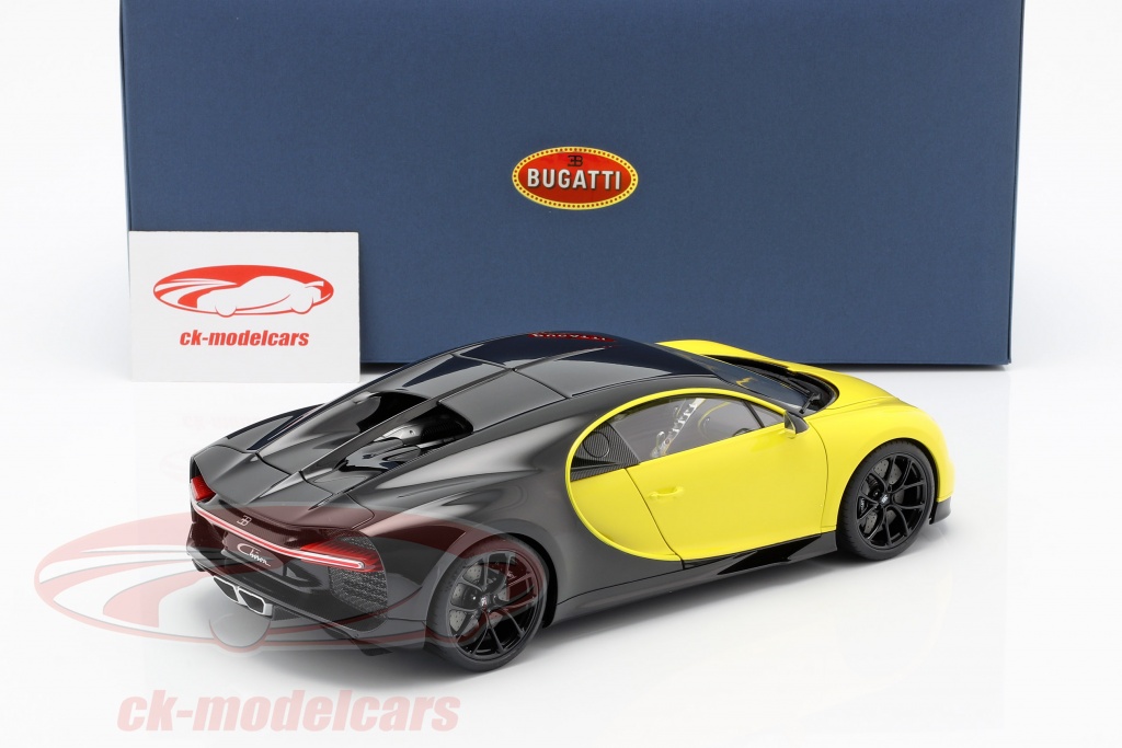 Autoart Bugatti Chiron 2017 Scala 1:18 – Jaune Molsheim Yellow/Nocturne Black, 70994