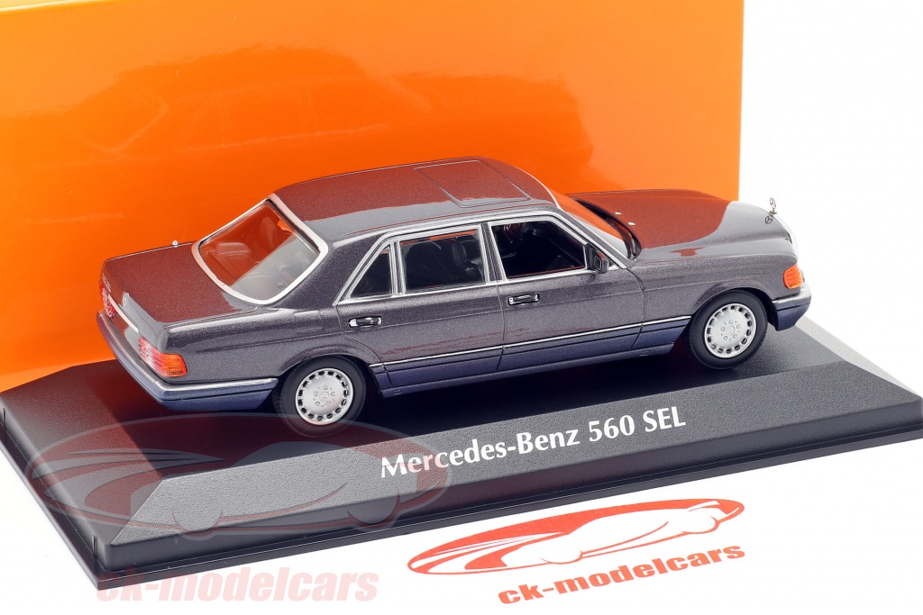 Minichamps 1/43 - Mercedes W126 560 SEL 1988 - Bleue (très Bon état)