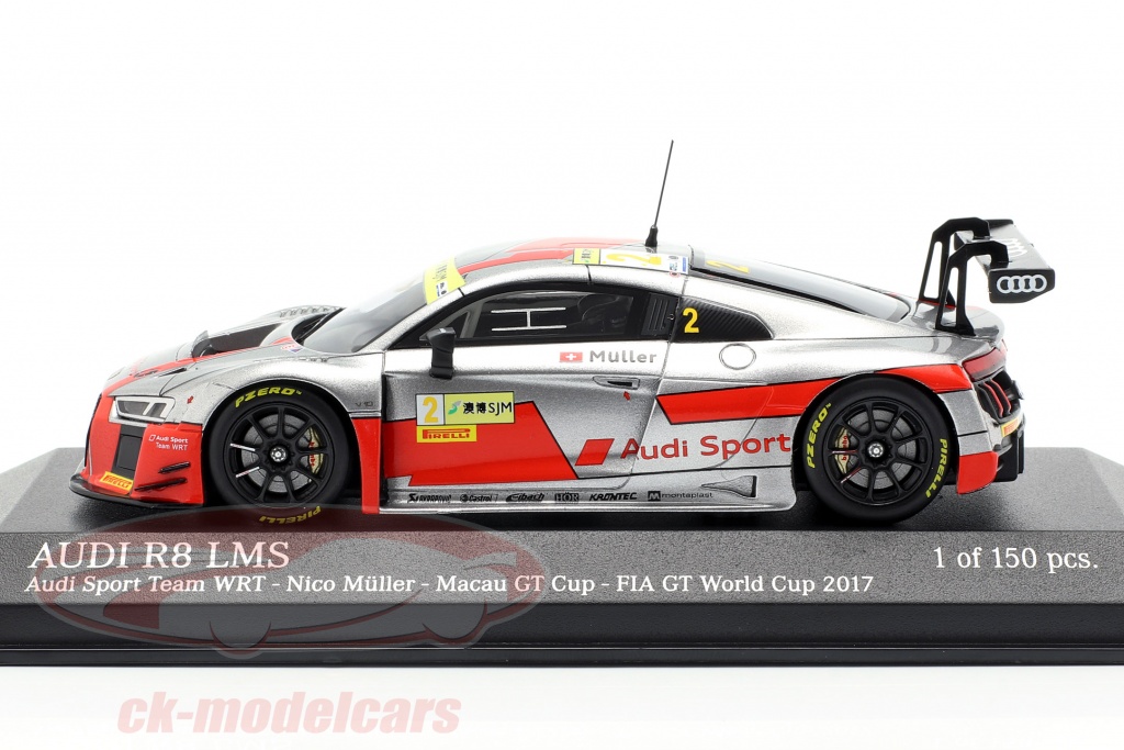 Audi R8 LMS No. 2 N. Müller FIA GT World Cup 2017 Macau GT Cup Minichamps 1/43 M