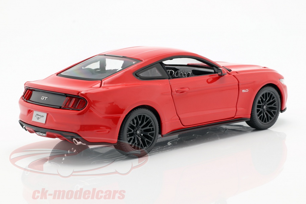 Maquette voiture Ford Mustang GT 2015 rouge 26 x 10 x 7 cm