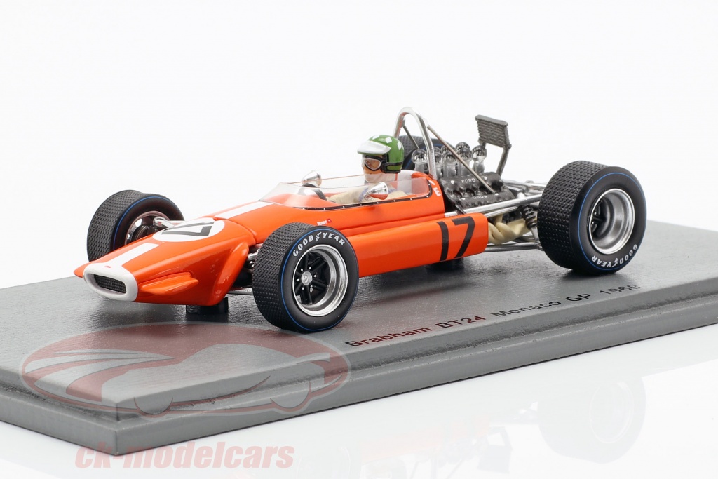 Silvio Moser Brabham BT24 #17 Monaco GP formule 1 1969 1:43 Spark