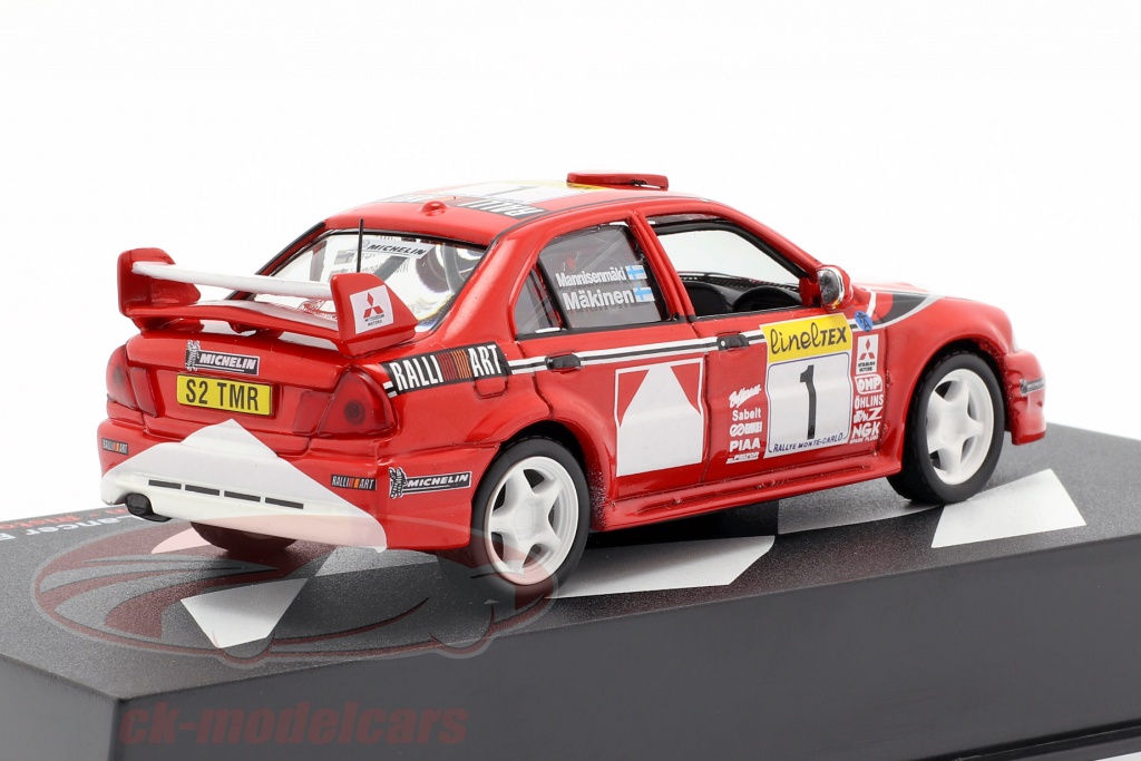 Modèle Réduit Mitsubishi - Lancer Evo V N 1 Winner Rally Sanremo 1998 Tommy Makinen Risto Mannisenmaki