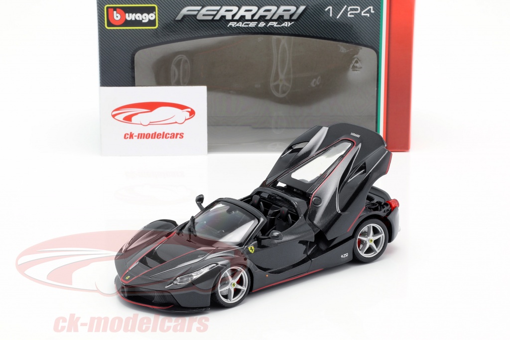 Black Ferrari Race /& Play LaFerrari Aperta Bburago 1:24 W//B