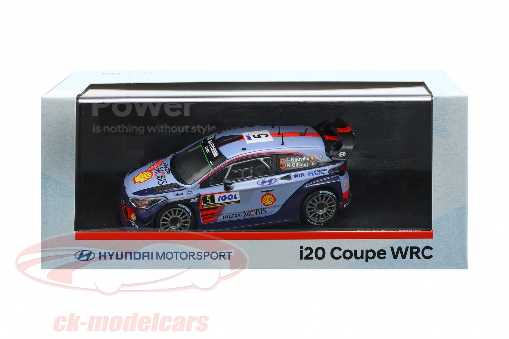 HYUNDAI i20 Coupé WRC 1:43 Rallye winner modèle 2017 Mini Voiture-Thierry NEUVILLE 