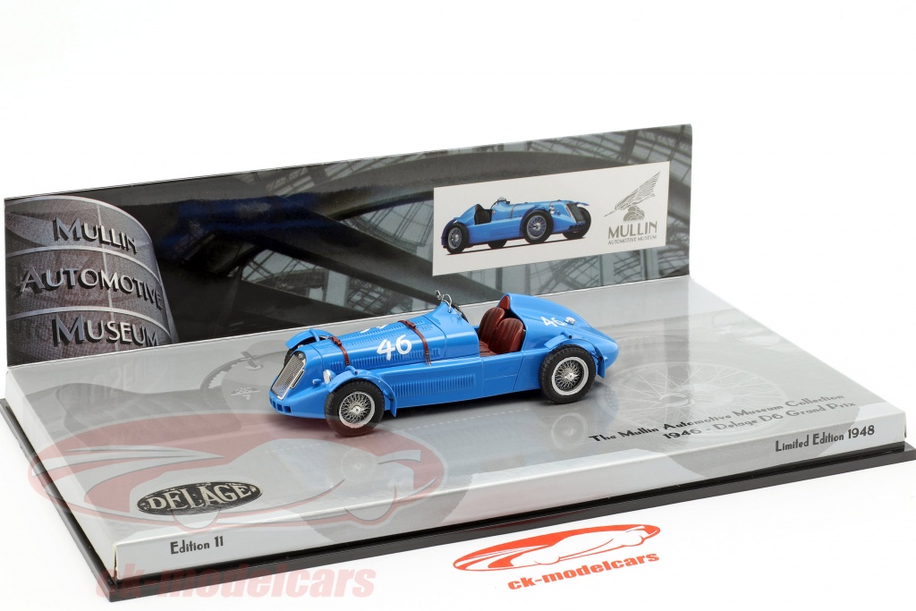 MINICHAMPS 437461100 - Delage D6 3L Grand Prix 1946 - Voiture De Collection 1/43 Neuve Sous Blister