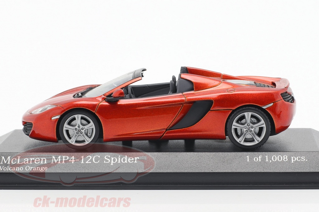 Minichamps 1 43 Mclaren Mp4 12c Spider Year 2012 Volcano Orange