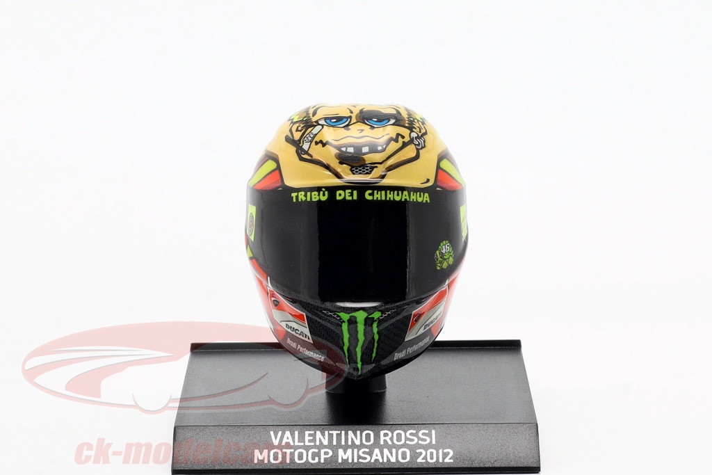 Valentino Rossi MotoGP Misano 2012 AGV Helm 1:10 Minichamps