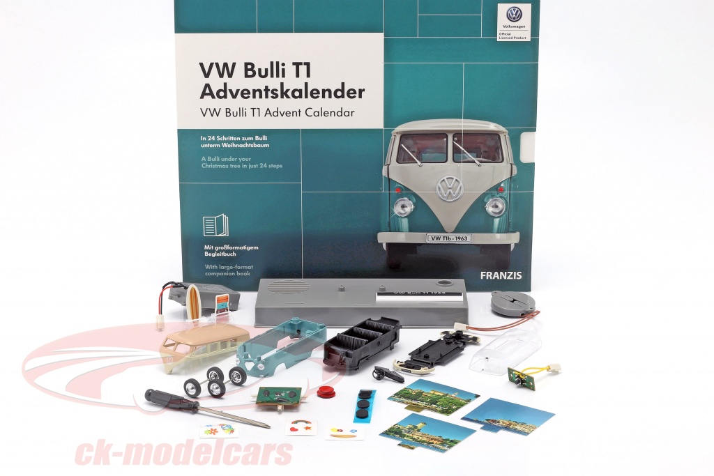 VW Bulli T1 Advent kalender : Volkswagen VW Bulli T1 turkoois 1:43 Franzis