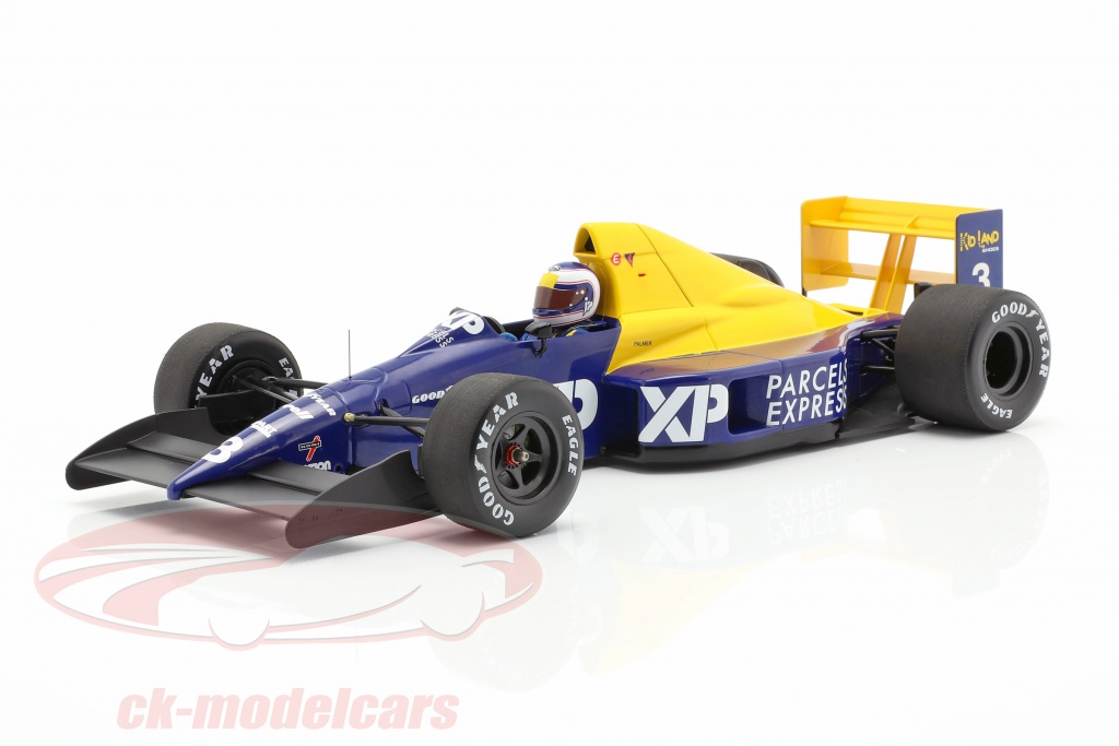 Jonathan Palmer Tyrrell 018 #3 Frans GP formule 1 1989 1:18 Minichamps