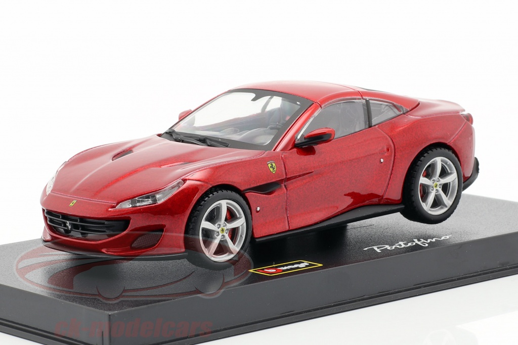Ferrari Portofino year 2018 red metallic 1:43 Bburago Signature