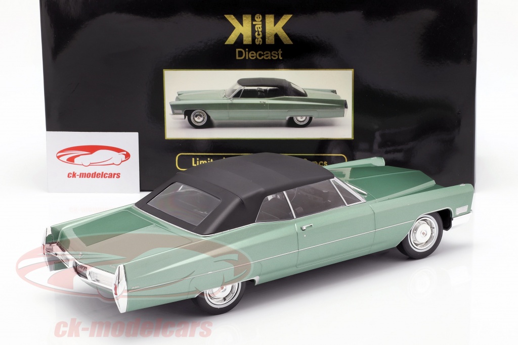 Cadillac DeVille Cabriolet 1967 - Miniature 1:18 KK-Scale - Verte - Métal