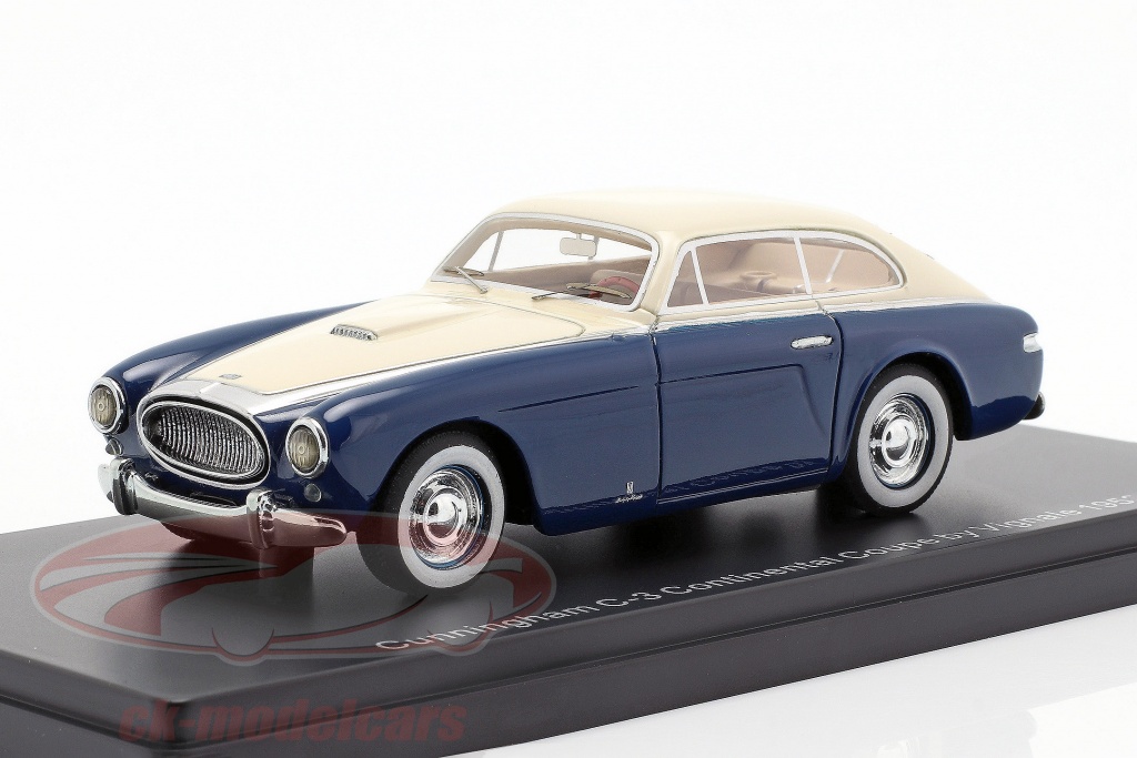 Cunningham C3 Continental Coupe year 1952 blue / white 1:43 Neo