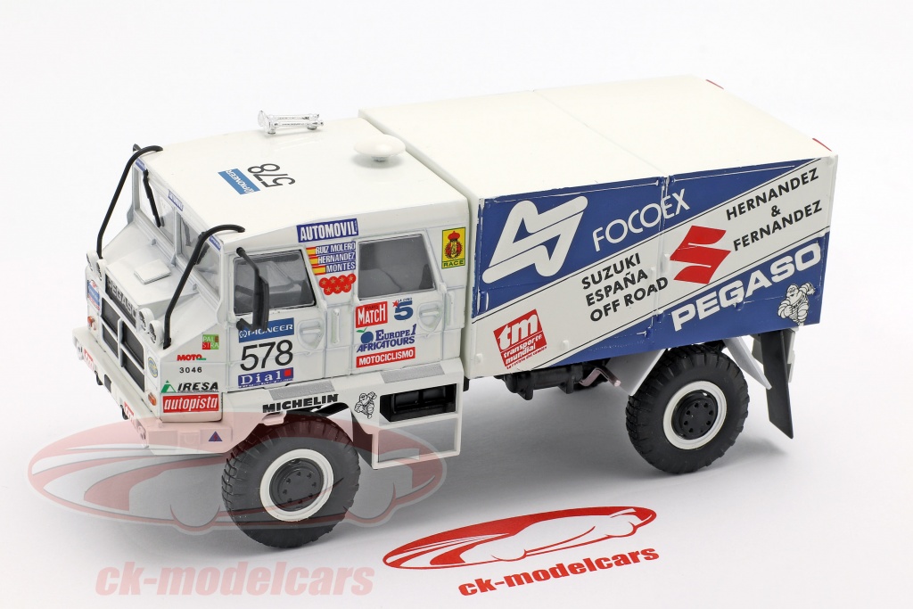 Camion Pegaso 3046 N°578 – Rallye Paris-Dakar 1990 – Échelle 1/43 Salvat