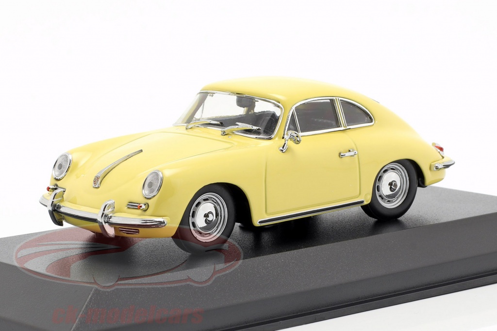 Porsche 356 B coupe year 1961 yellow 1:43 Minichamps