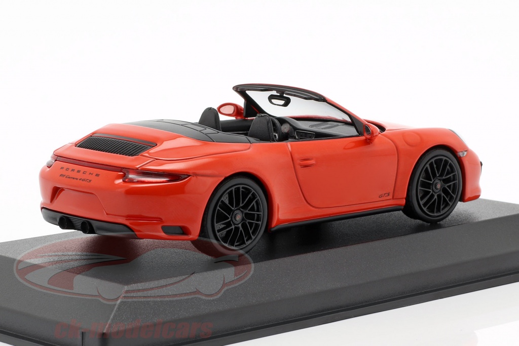 Minichamps 1/43 Porsche 911 Carrera 4 GTS Cabriolet Arancione 2017 - Modellino Auto Collezione