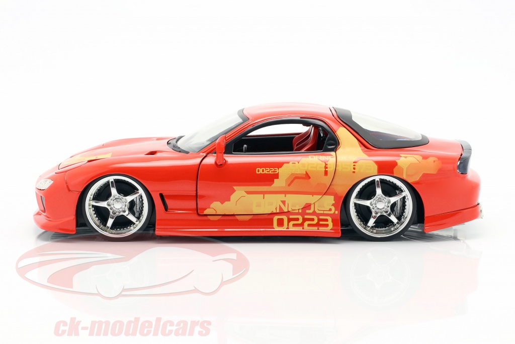 Julius Rx7 Jadatoys 1:24 Orange Julius' Mazda RX-7 1995 Movie 2 Fast 2 Furious ...