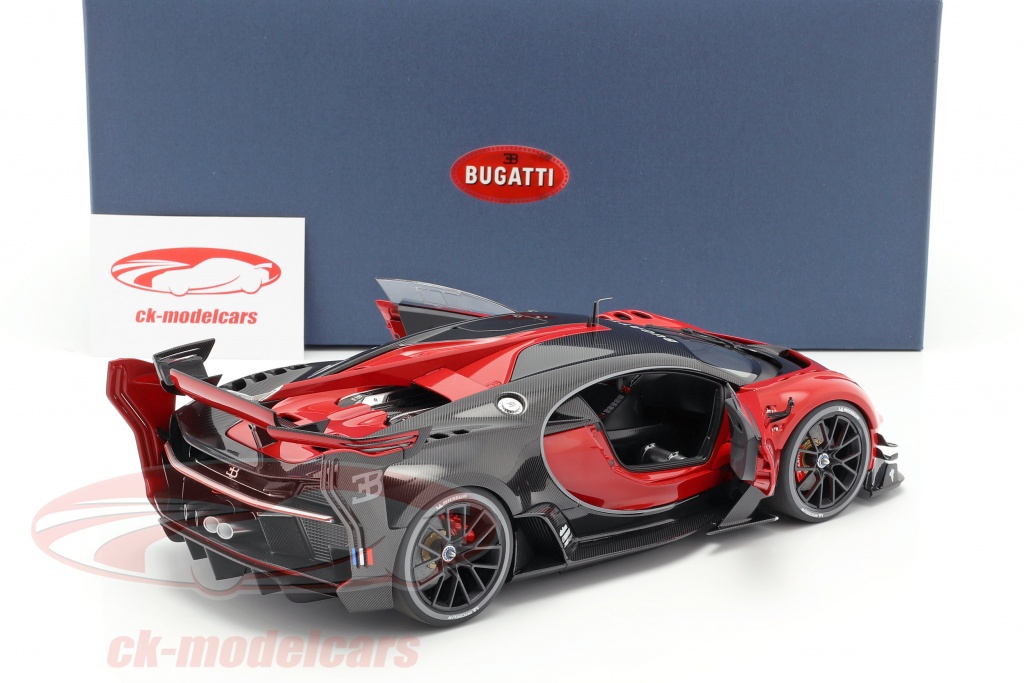 Autoart 1 18 Bugatti Vision Gt Year 15 Italian Red Carbon Black 709 Model Car 709