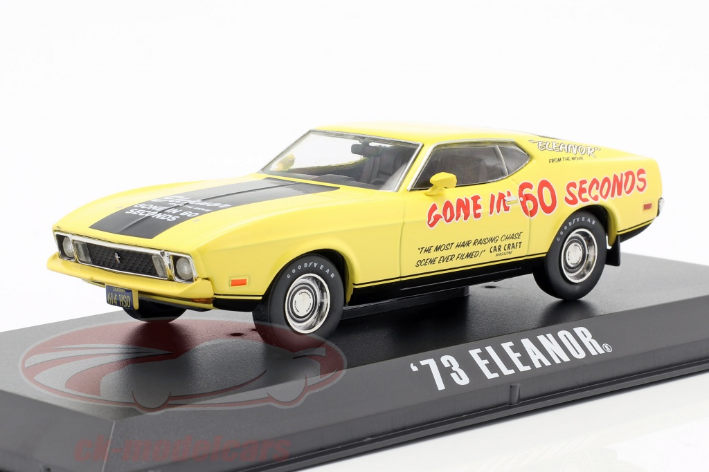 Ford Mustang Mach 1 Eleanor film Gone in 60 Seconds (1974) jaune 1:43 Greenlight