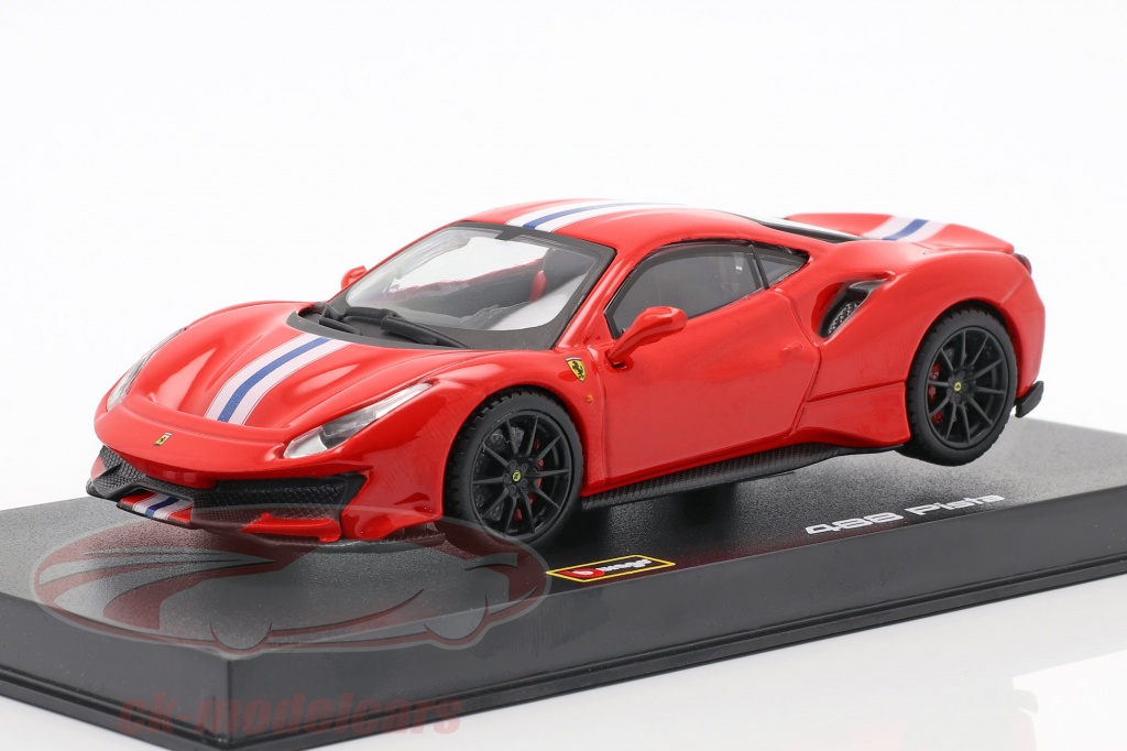 Ferrari 488 Pista année de construction 2018 corsa rouge métallique 1:43 Bburago