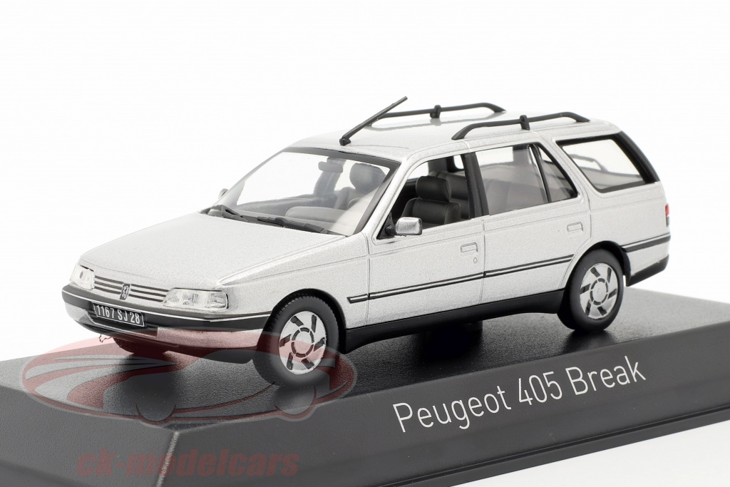 Peugeot 405 Break année de construction 1991 quartz gris 1:43 Norev