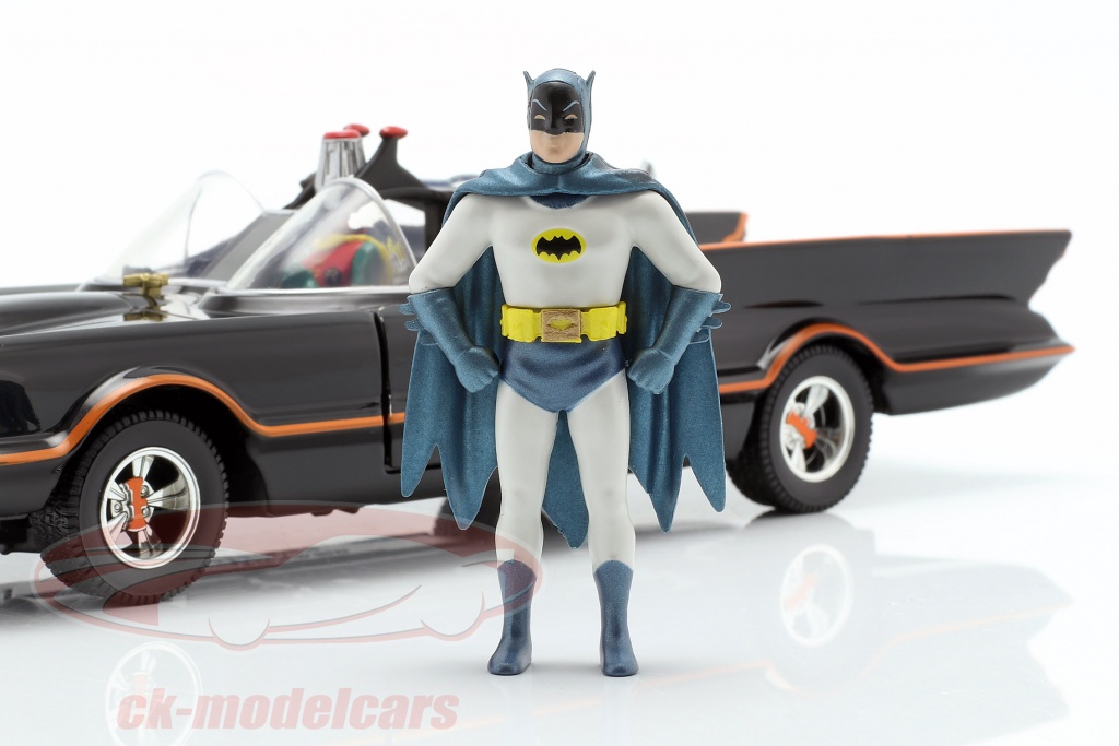 Jadatoys 1:24 Batmobile with Batman and Robin figure Classic TV 